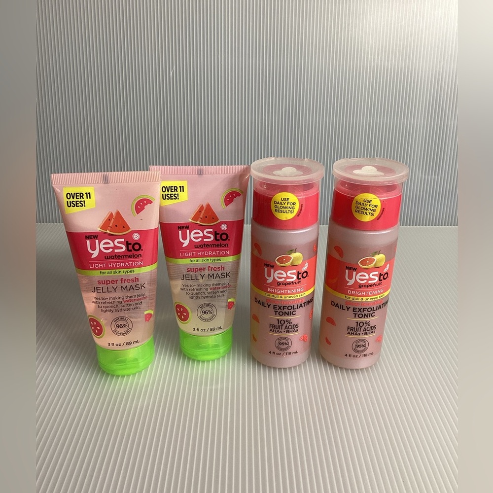 Set of 4 Yes To Facial Products